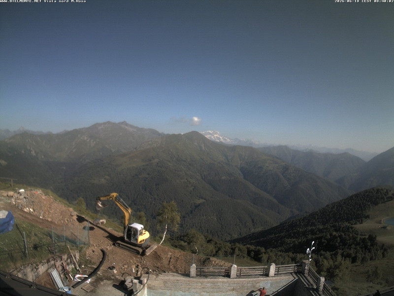 time-lapse frame, Bielmonte M. Marca vista M. Rosa e Valsessera webcam