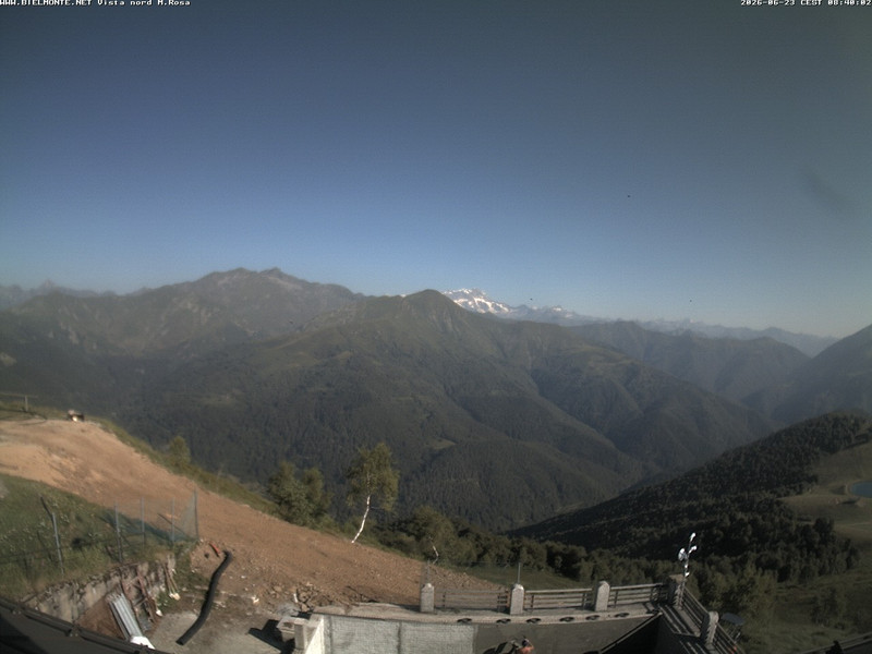time-lapse frame, Bielmonte M. Marca vista M. Rosa e Valsessera webcam