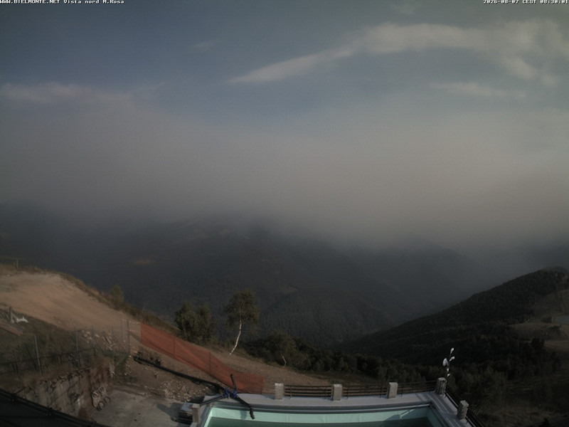 time-lapse frame, Bielmonte M. Marca vista M. Rosa e Valsessera webcam