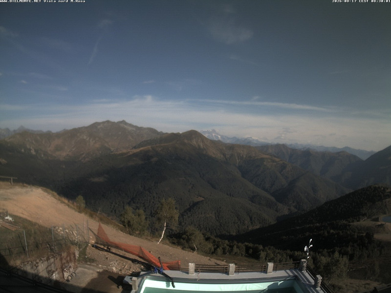 time-lapse frame, Bielmonte M. Marca vista M. Rosa e Valsessera webcam