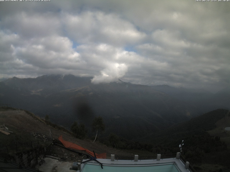 time-lapse frame, Bielmonte M. Marca vista M. Rosa e Valsessera webcam