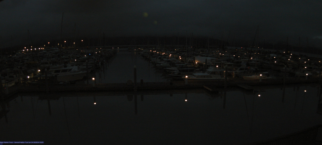 time-lapse frame, Seward Harbor webcam