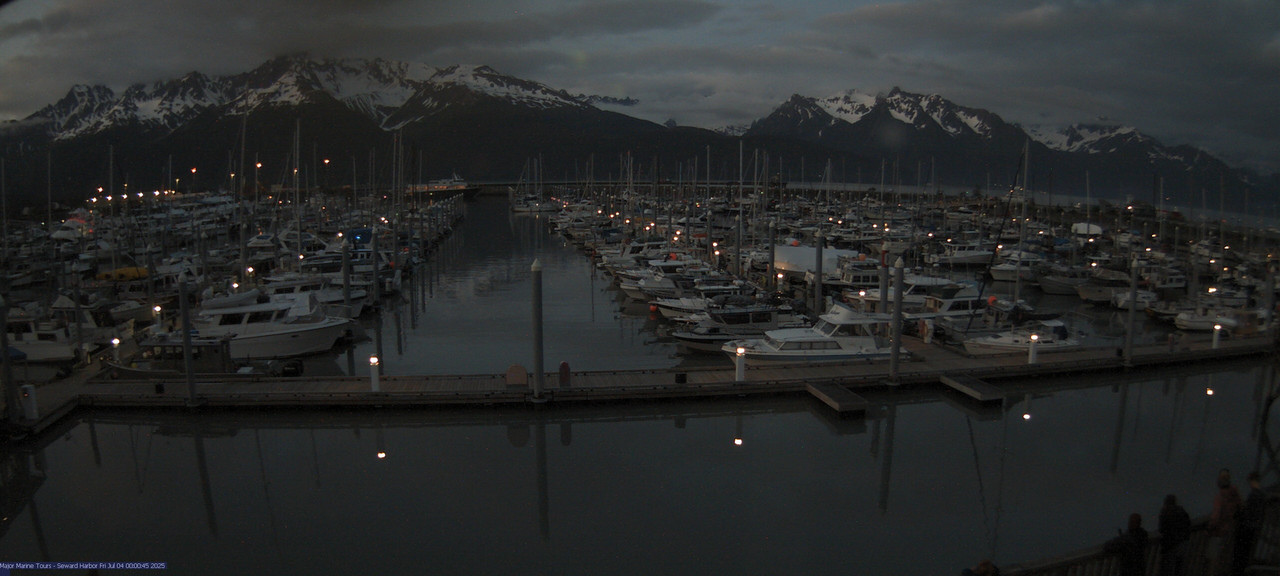 time-lapse frame, Seward Harbor webcam