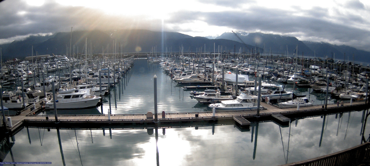 time-lapse frame, Seward Harbor webcam