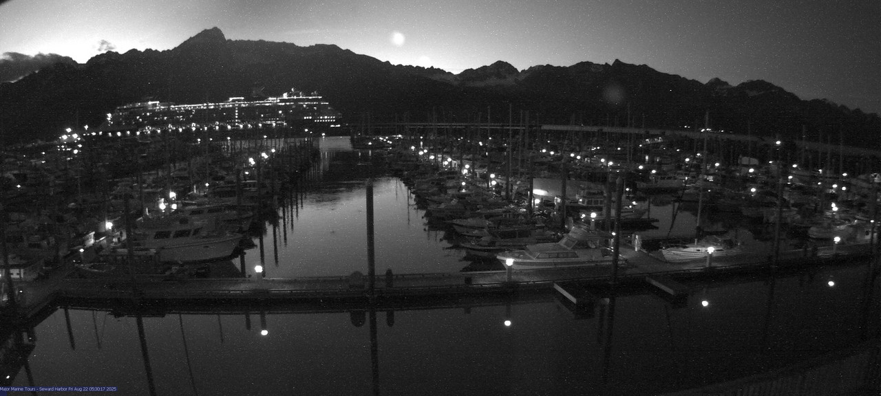 time-lapse frame, Seward Harbor webcam