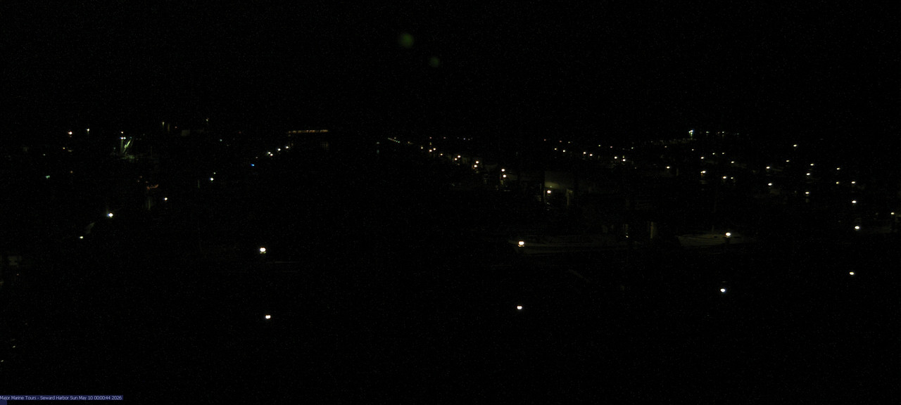 time-lapse frame, Seward Harbor webcam