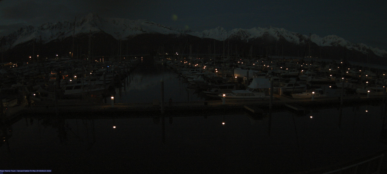 time-lapse frame, Seward Harbor webcam