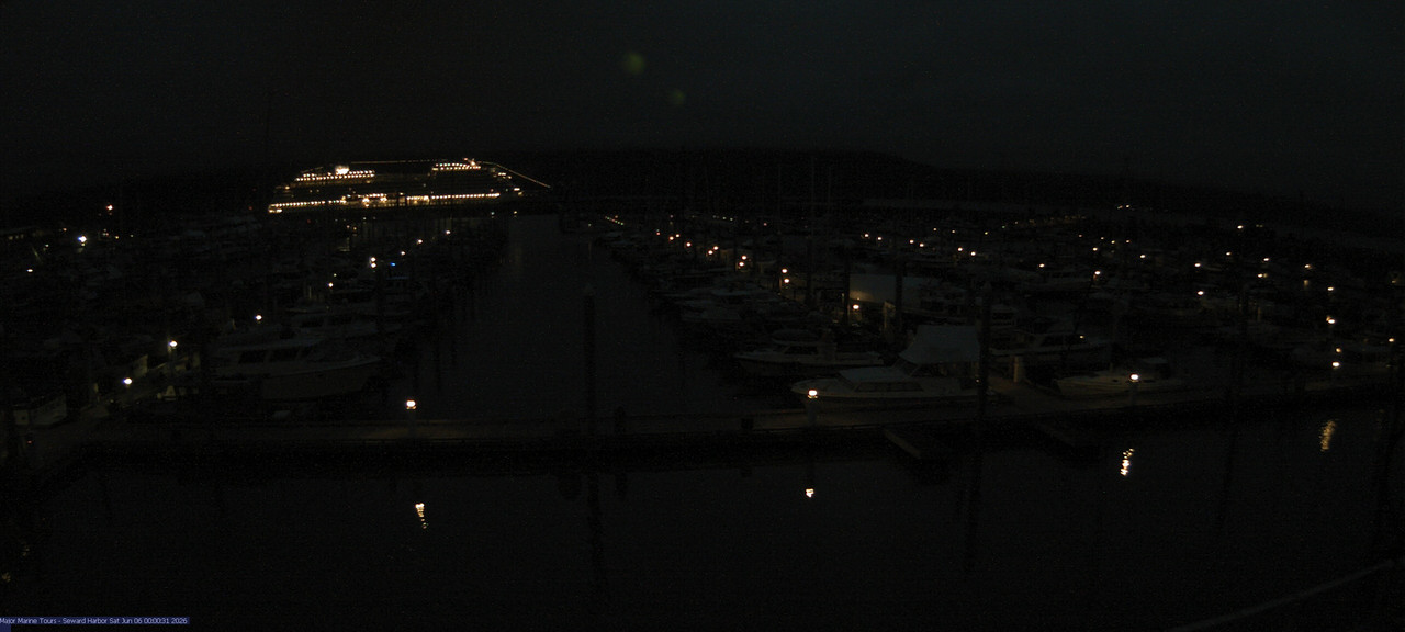 time-lapse frame, Seward Harbor webcam
