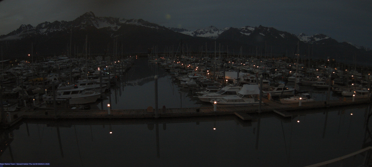 time-lapse frame, Seward Harbor webcam