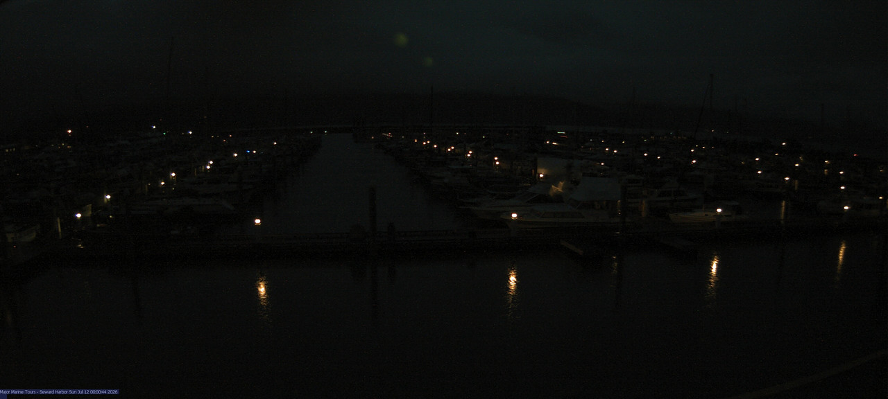 time-lapse frame, Seward Harbor webcam