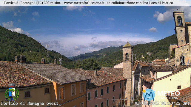 time-lapse frame, Portico di Romagna webcam