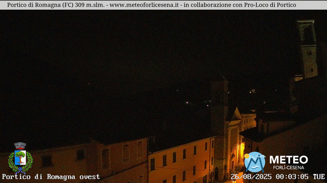 time-lapse frame, Portico di Romagna webcam