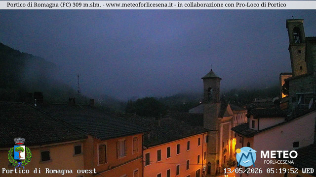 time-lapse frame, Portico di Romagna webcam