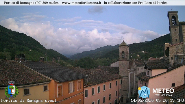 time-lapse frame, Portico di Romagna webcam