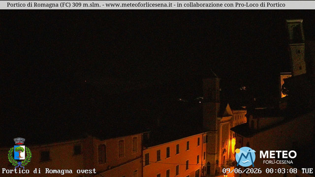 time-lapse frame, Portico di Romagna webcam
