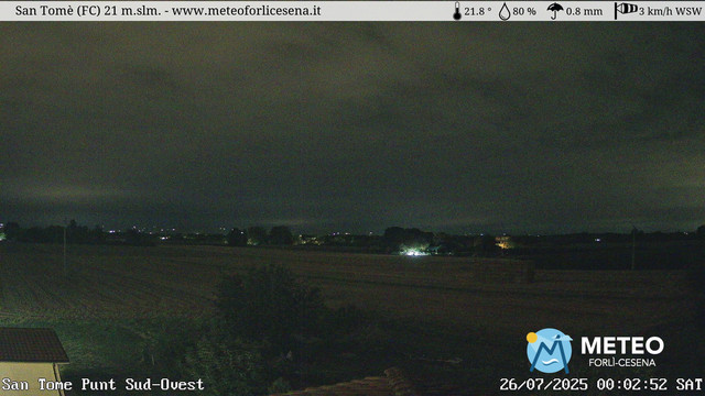 time-lapse frame, San Tomè webcam