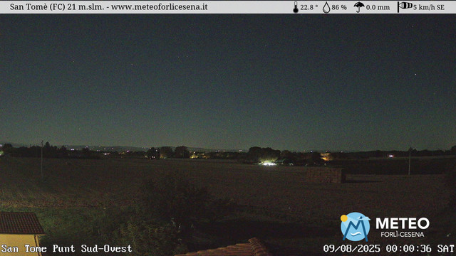 time-lapse frame, San Tomè webcam