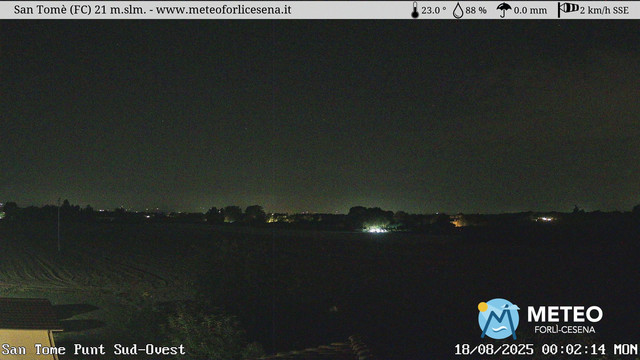 time-lapse frame, San Tomè webcam