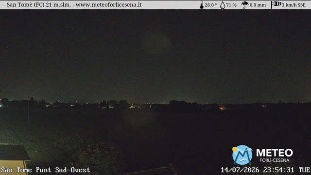 time-lapse frame, San Tomè webcam