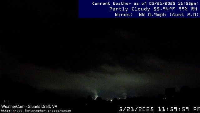 time-lapse frame, Stuarts Draft, VA webcam