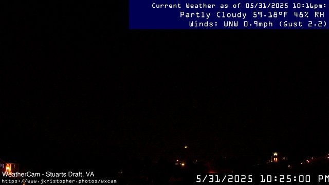 time-lapse frame, Stuarts Draft, VA webcam