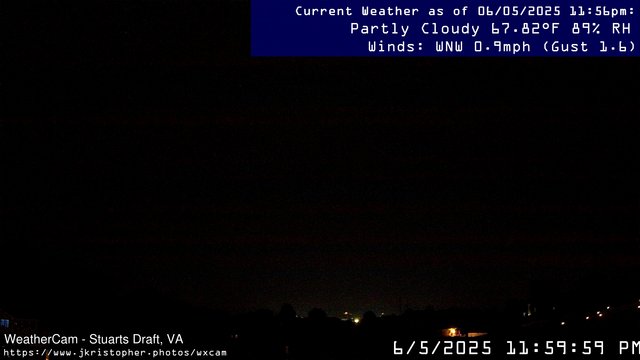time-lapse frame, Stuarts Draft, VA webcam
