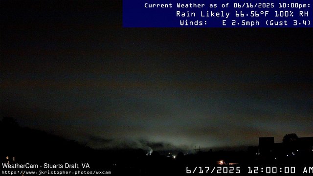 time-lapse frame, Stuarts Draft, VA webcam