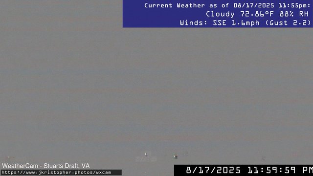 time-lapse frame, Stuarts Draft, VA webcam