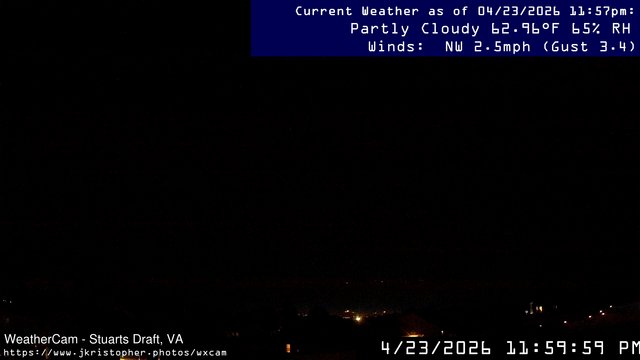 time-lapse frame, Stuarts Draft, VA webcam