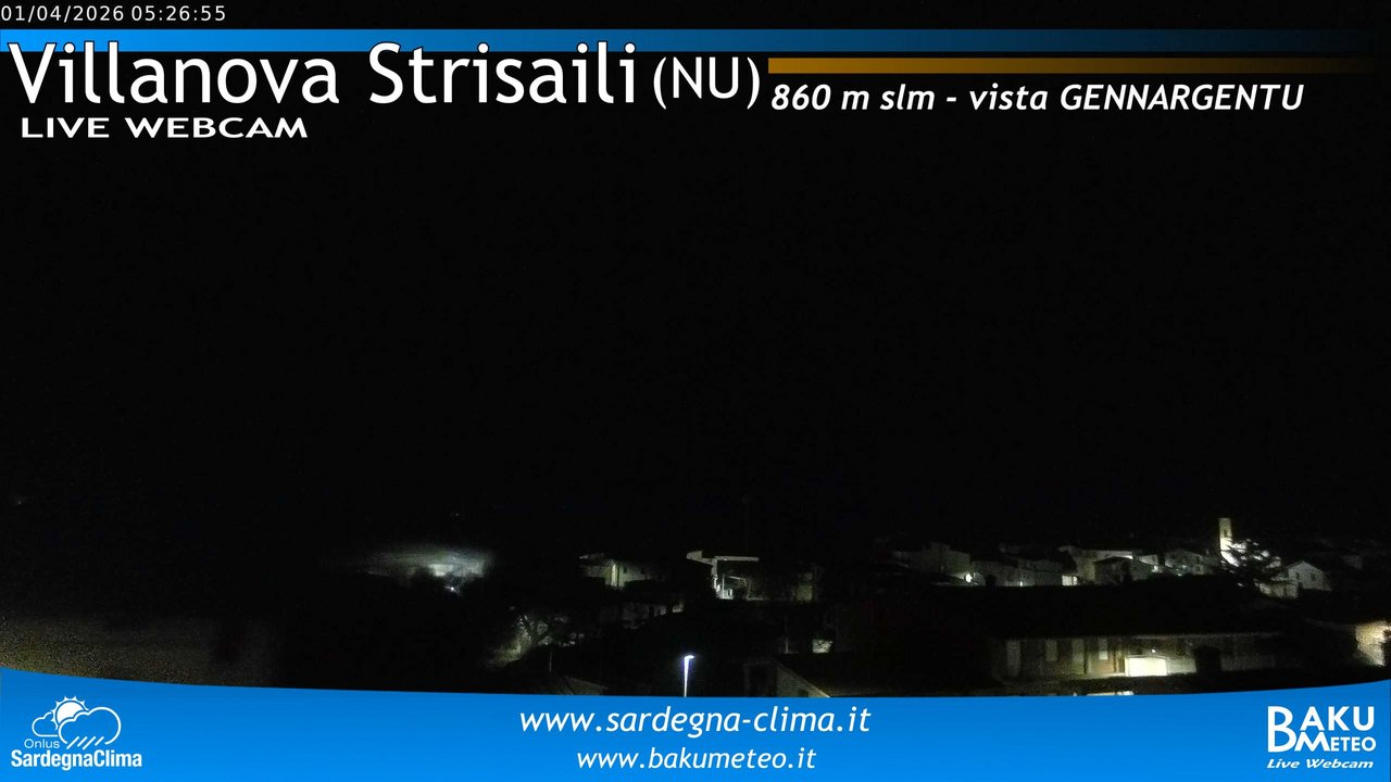 time-lapse frame, Villanova Strisaili webcam
