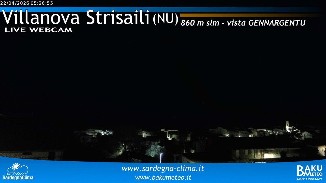 time-lapse frame, Villanova Strisaili webcam