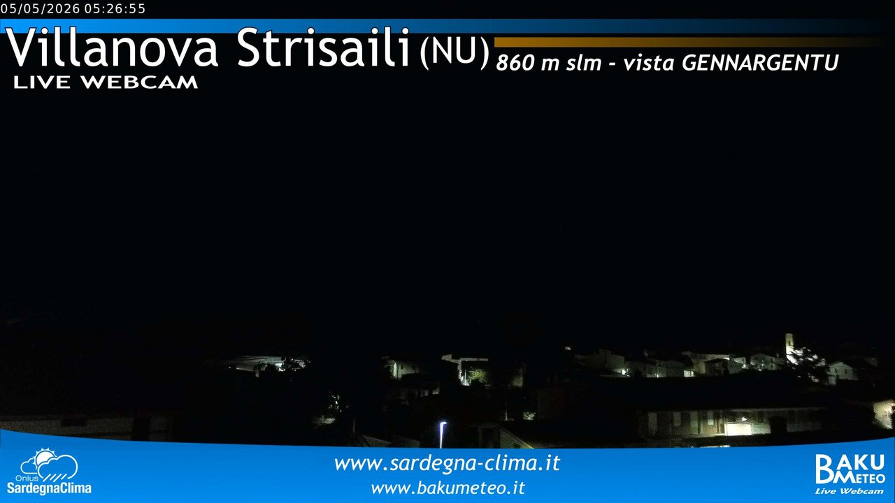 time-lapse frame, Villanova Strisaili webcam