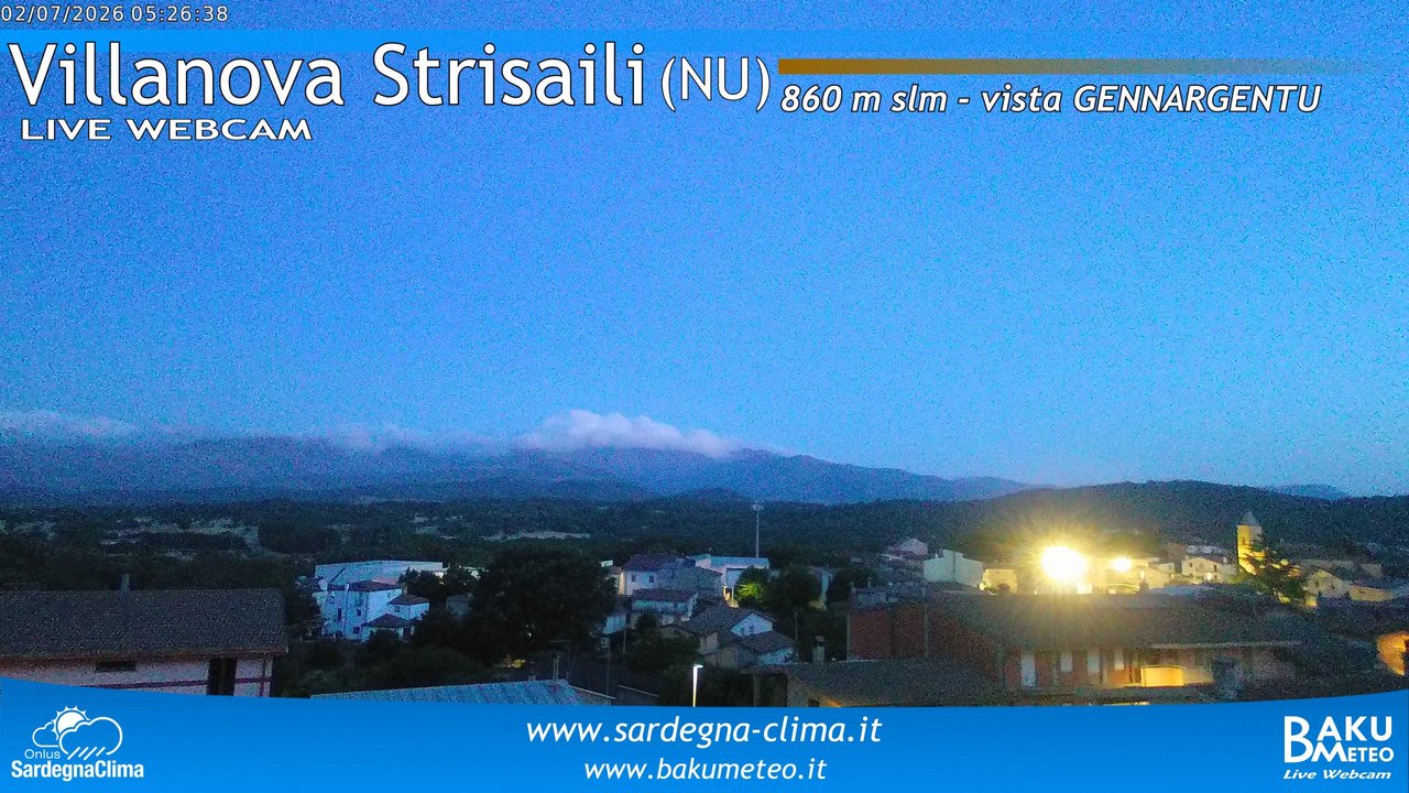 time-lapse frame, Villanova Strisaili webcam