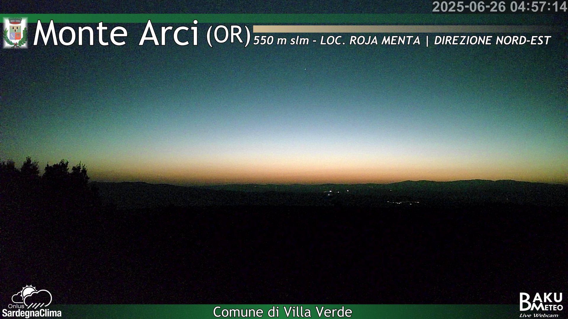 time-lapse frame, Roja Menta Nord webcam