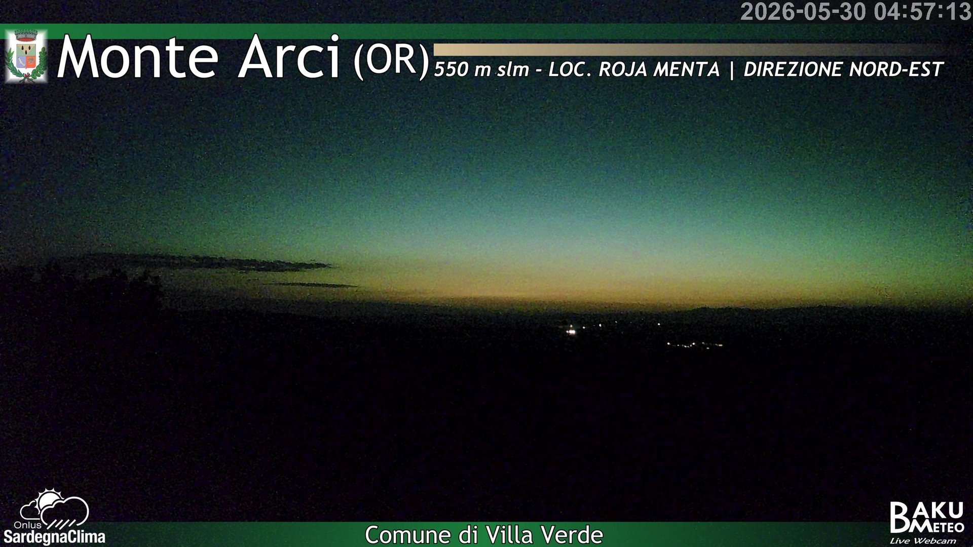 time-lapse frame, Roja Menta Nord webcam