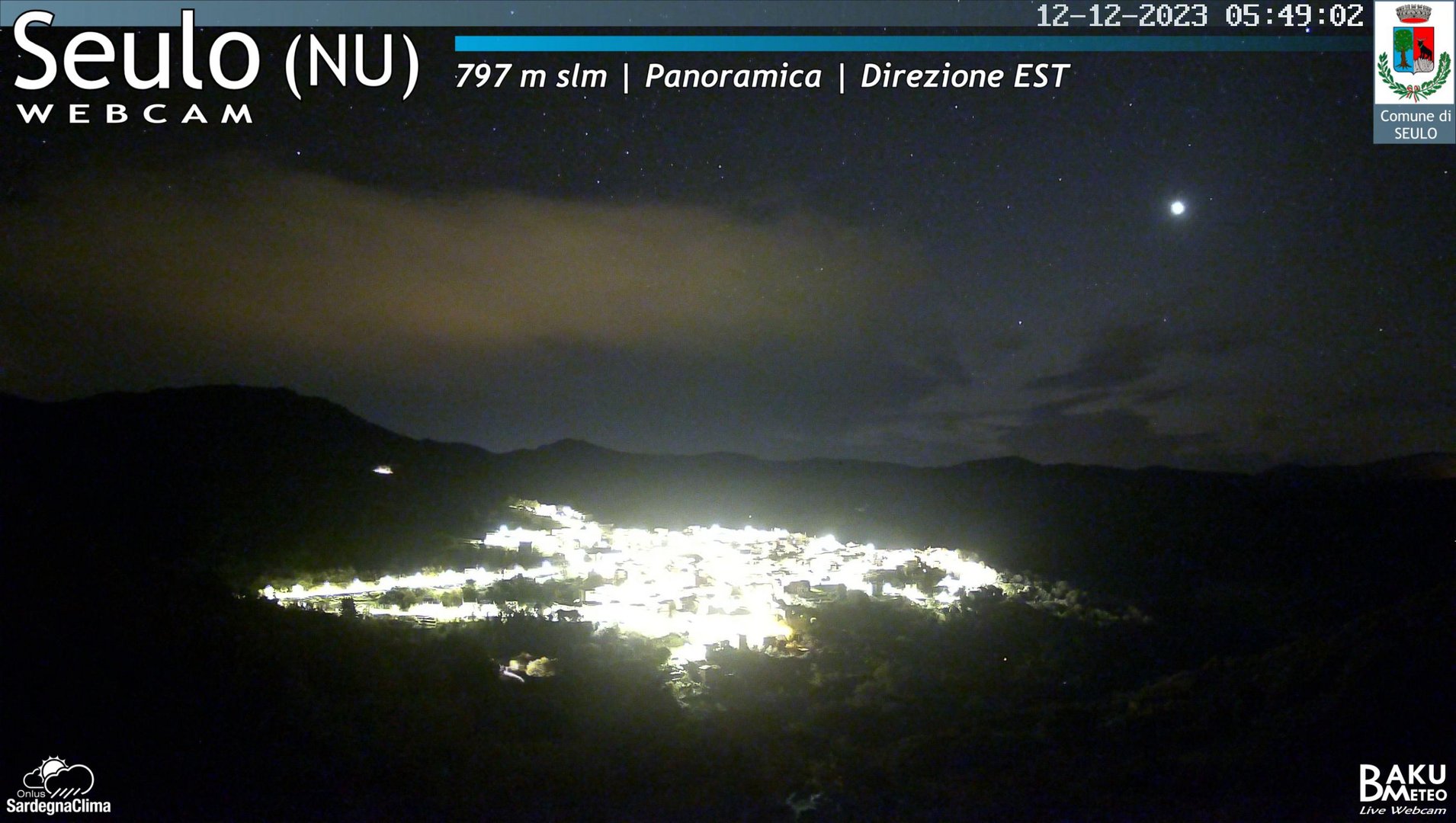 time-lapse frame, Alba a Seulo webcam