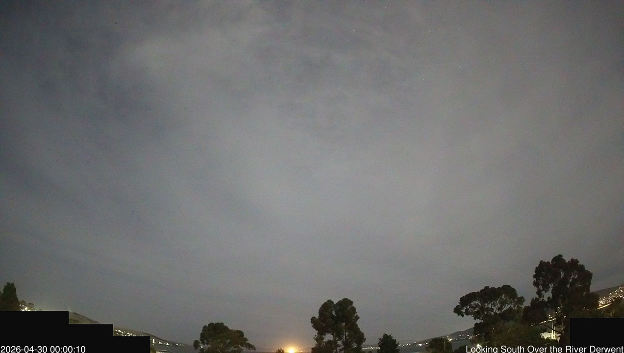 time-lapse frame, Aurora Cam Tasmania webcam