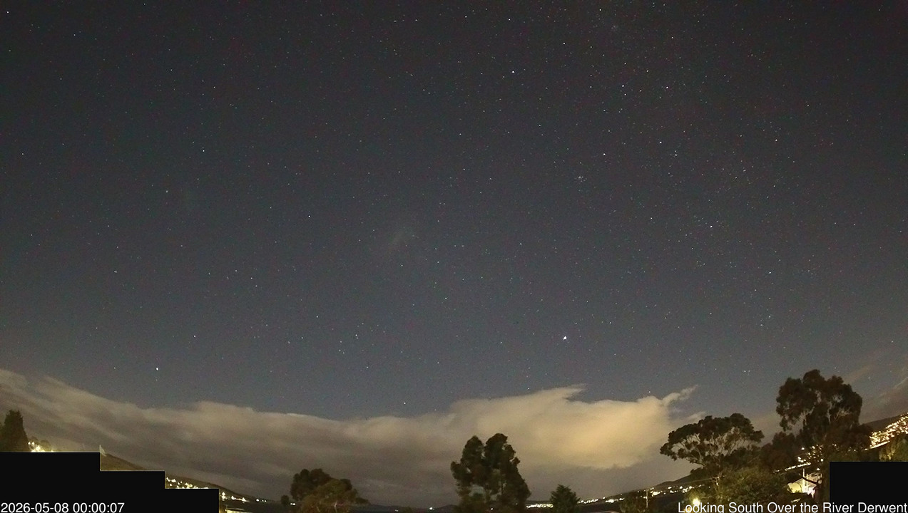 time-lapse frame, Aurora Cam Tasmania webcam