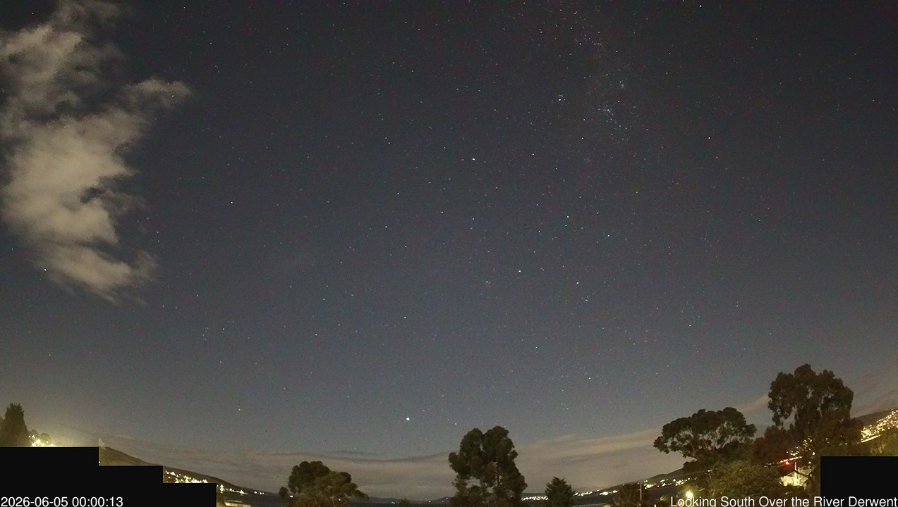 time-lapse frame, Aurora Cam Tasmania webcam