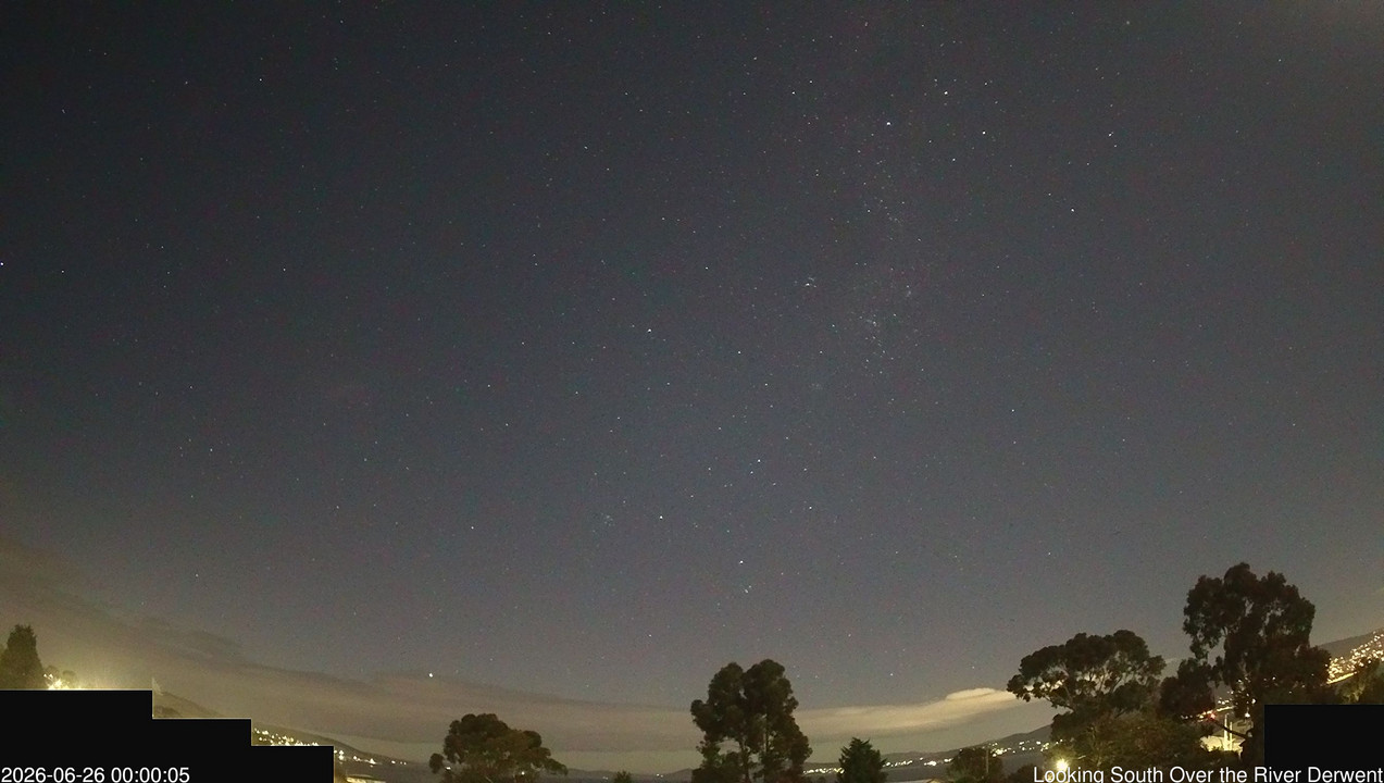time-lapse frame, Aurora Cam Tasmania webcam