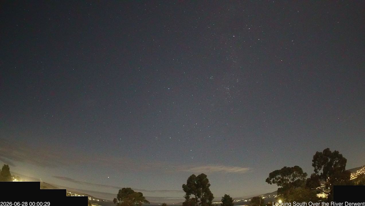 time-lapse frame, Aurora Cam Tasmania webcam