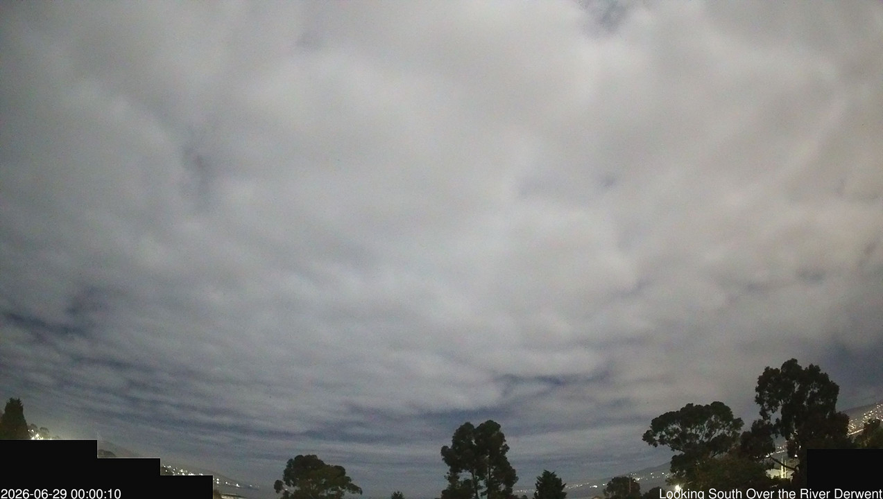time-lapse frame, Aurora Cam Tasmania webcam