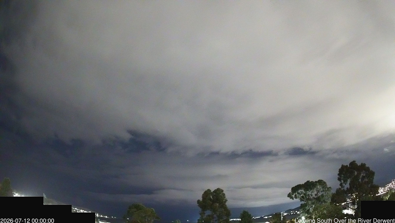time-lapse frame, Aurora Cam Tasmania webcam