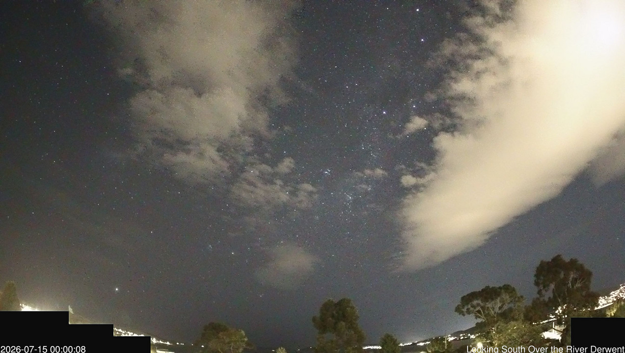 time-lapse frame, Aurora Cam Tasmania webcam