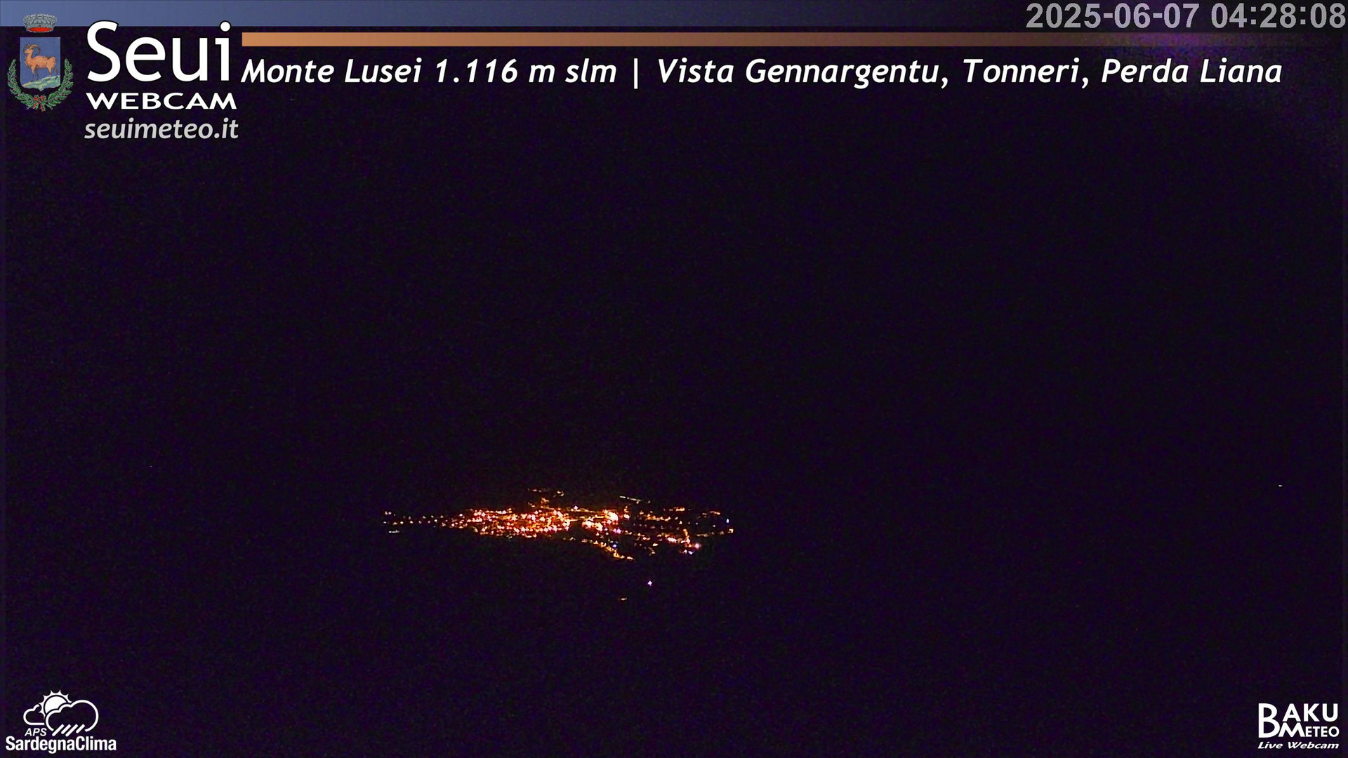 time-lapse frame, Monte Lusei Panoramica webcam