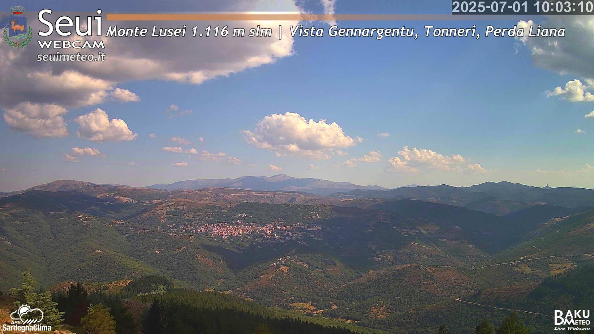 time-lapse frame, Monte Lusei Panoramica webcam