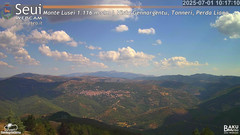 view from Monte Lusei Panoramica on 2025-07-01