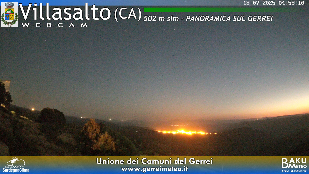 time-lapse frame, Villasalto webcam
