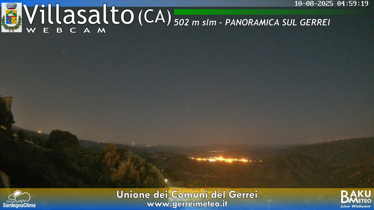 time-lapse frame, Villasalto webcam