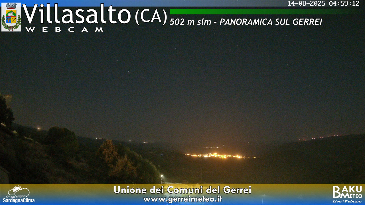 time-lapse frame, Villasalto webcam